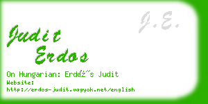 judit erdos business card